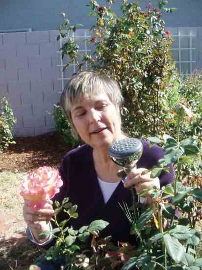 Chrystal can reduce her garden's water use.